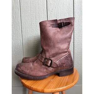Frye Veronica Short Boot Motorcycle, Size 9 Leather